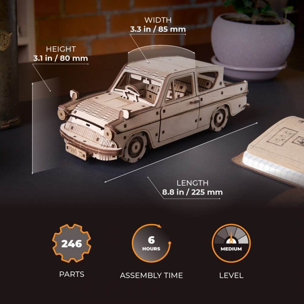 ugears harry potter flying ford anglia (3)