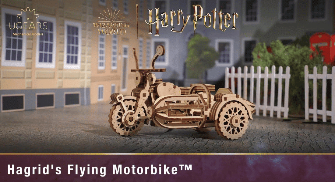 ugears harry potter hagrid's flying motorbike