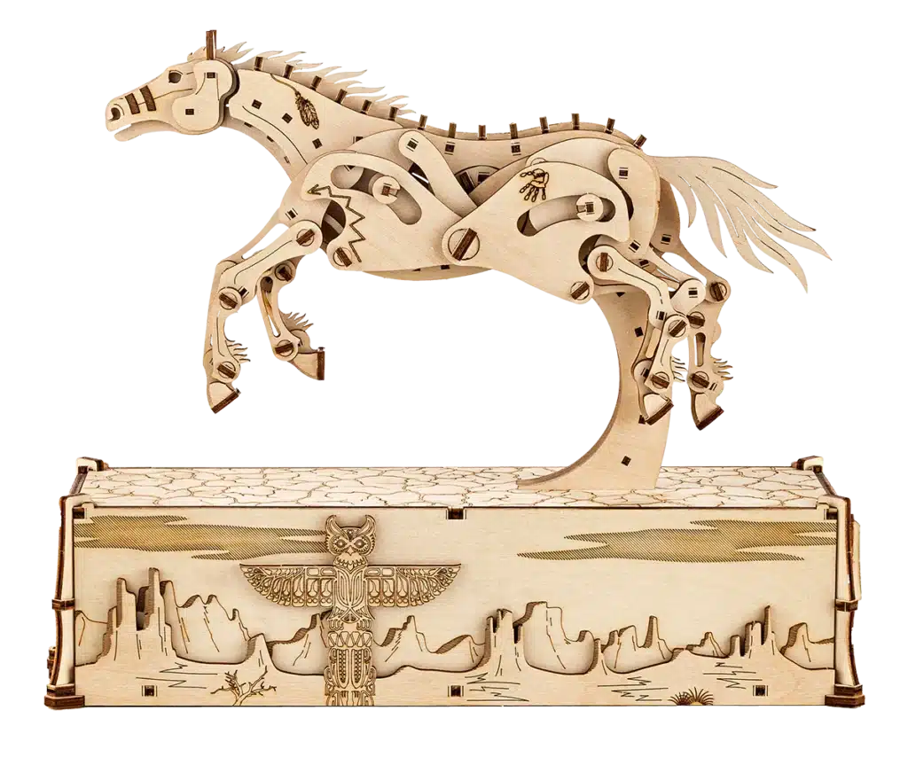 wood trick mechanical mustang (3)