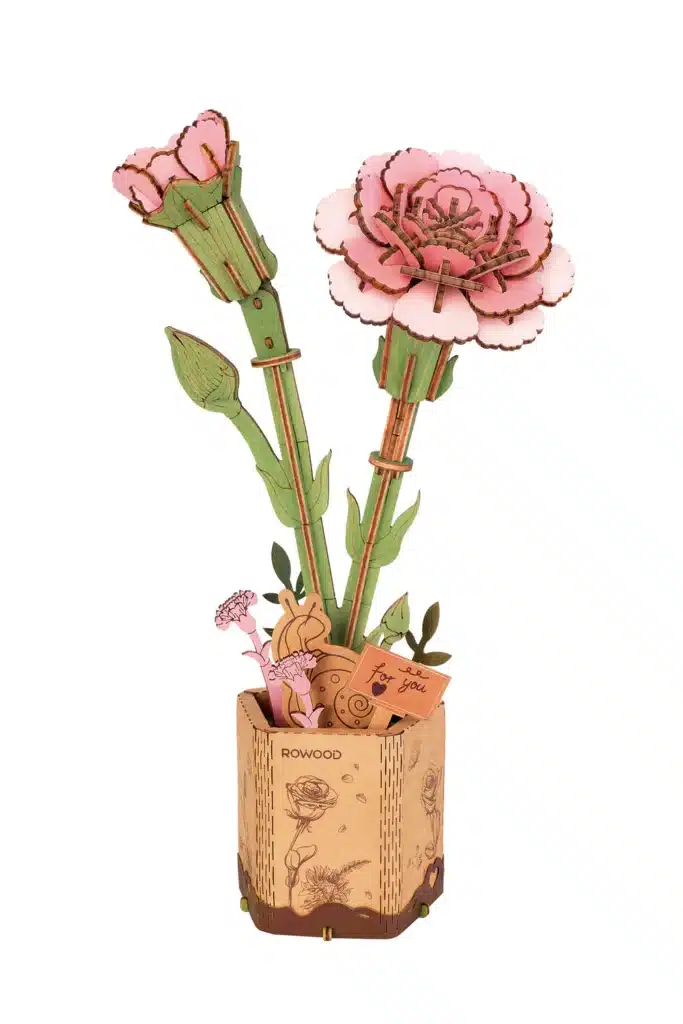 robotime pink carnation tw051 (2)