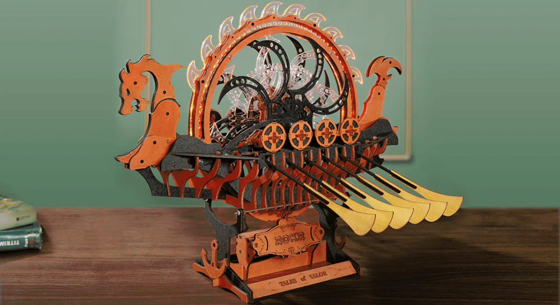 ROKR Viking Dragon Ship – een unieke houten Drakkar bouwmodel