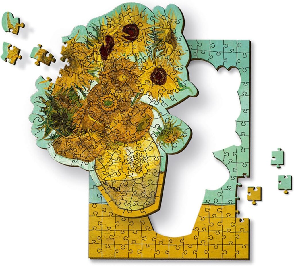 trefl wood art zonnebloemen puzzel vincent van gogh (1)