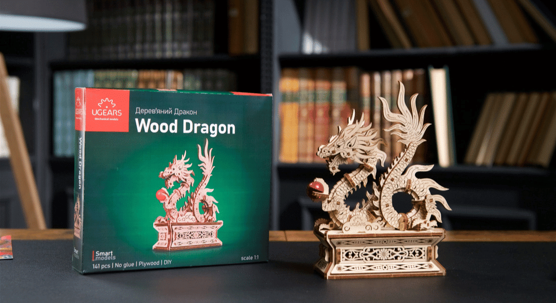 Ugears Wooden Dragon – vier het jaar van de draak