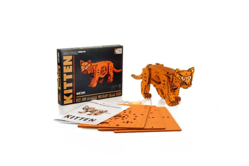 eco wood art ginger kitten (10)
