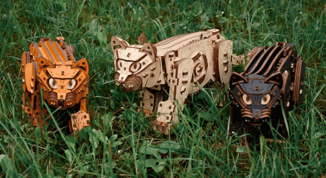 Eco wood Art Kittens – bouwbare kittens van mi-hout
