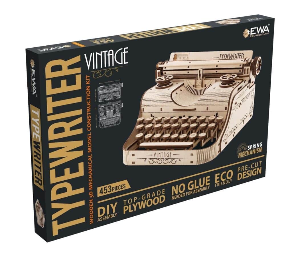 eco wood art typewriter (1)