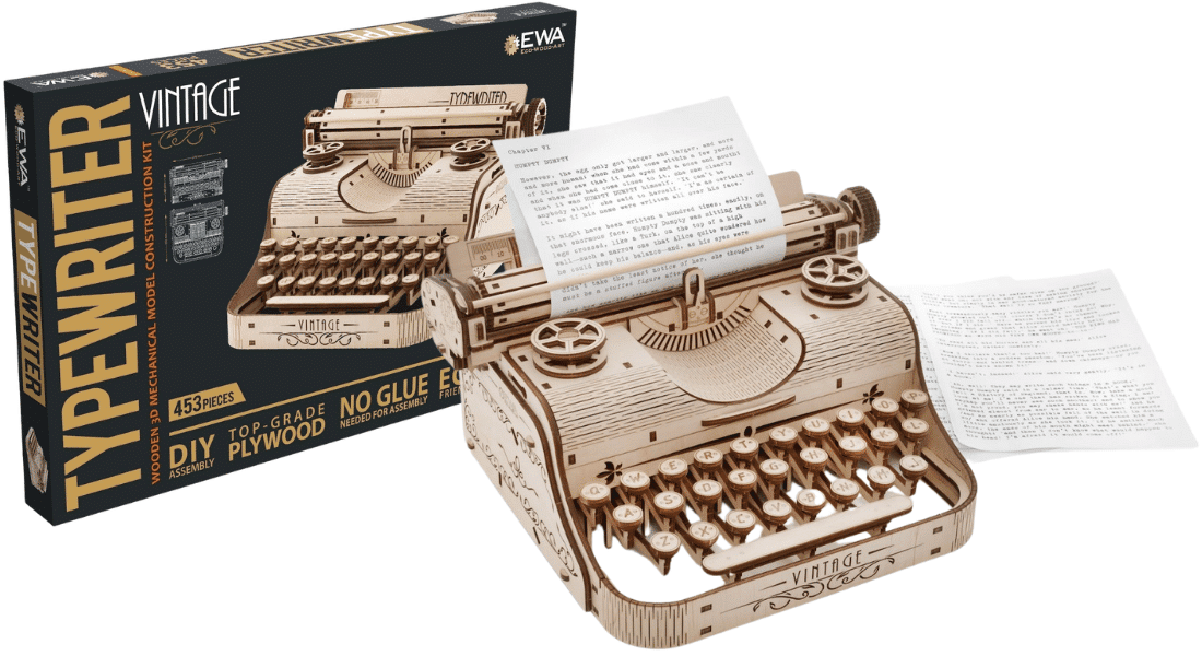 eco wood art typewriter (1)