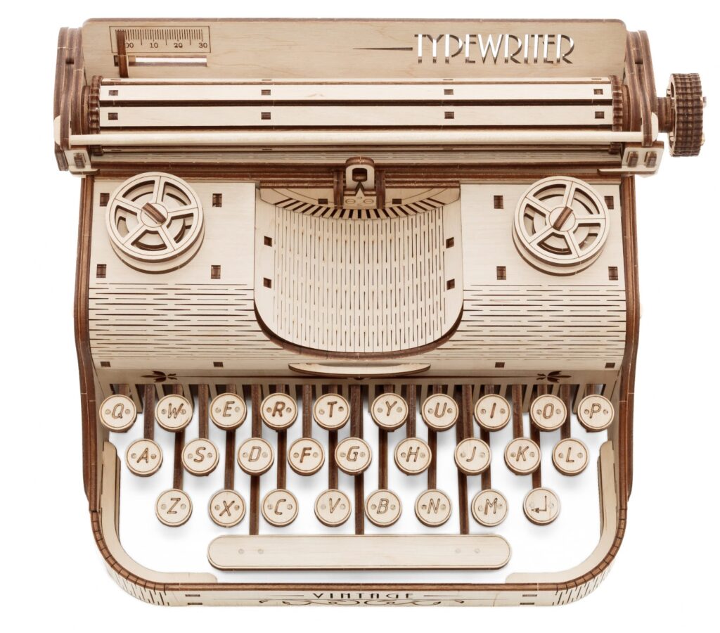 eco wood art typewriter (3)