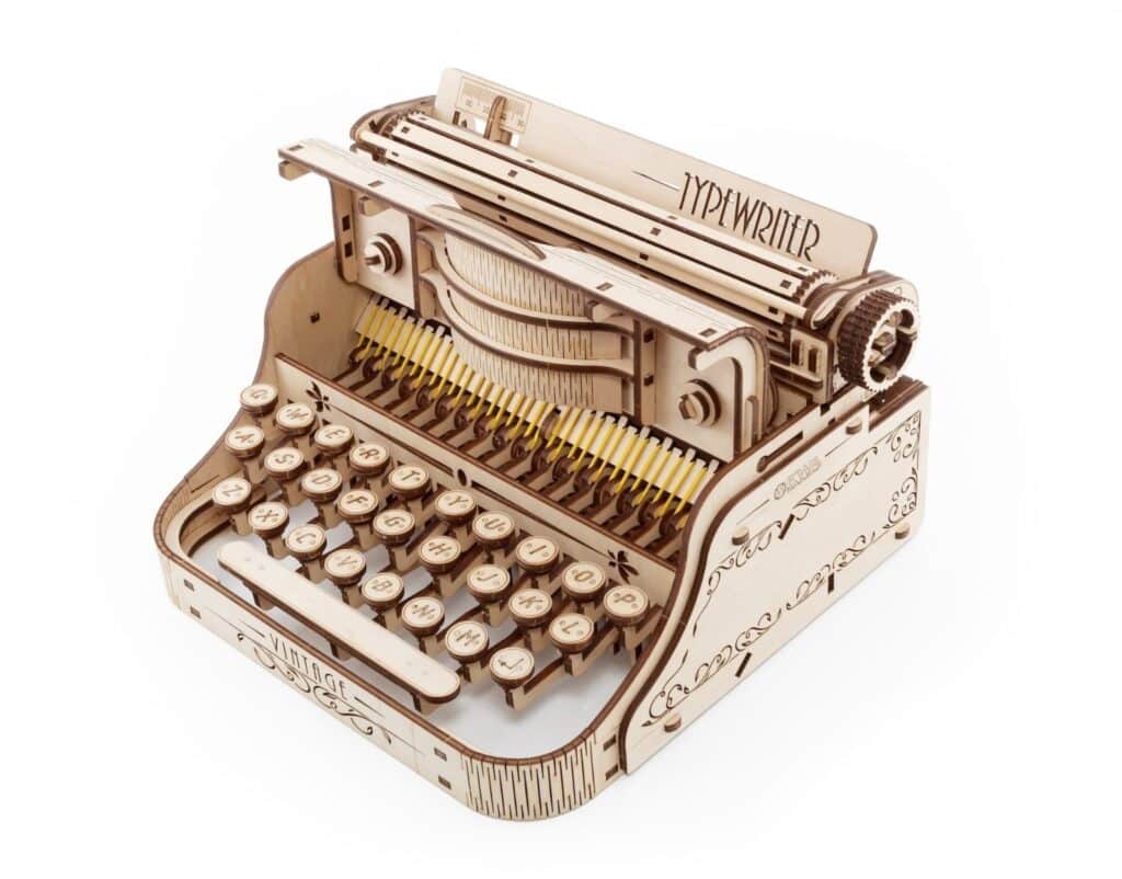 eco wood art typewriter (7)