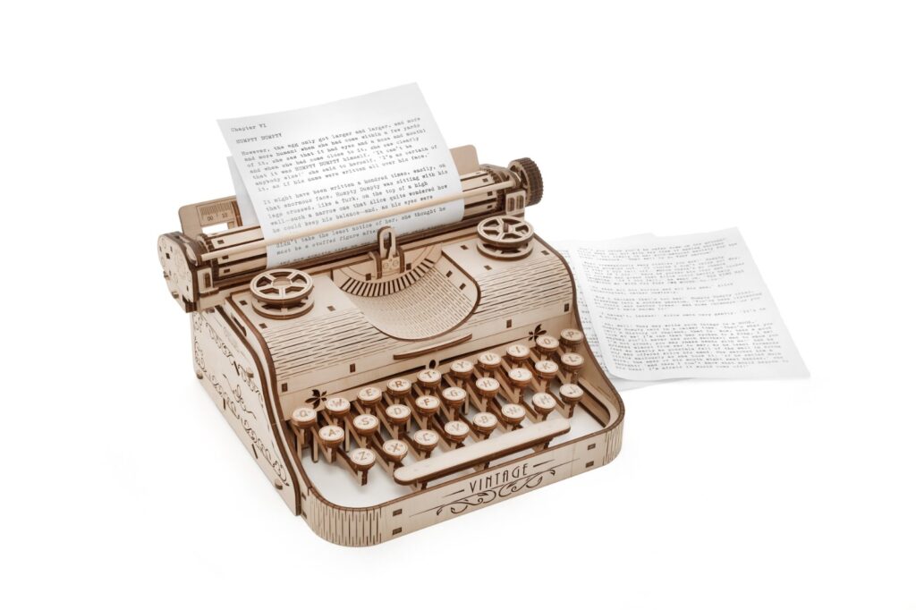 eco wood art typewriter (8)