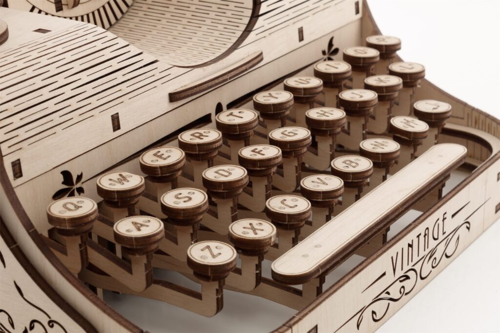 eco wood art typewriter (9)