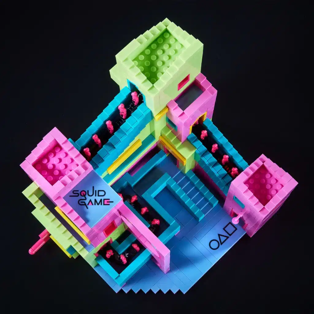 mega squid game staircase collector building set (3)