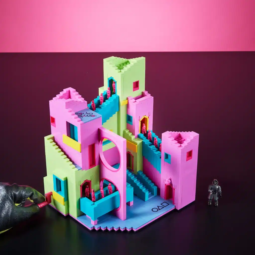 mega squid game staircase collector building set (7)