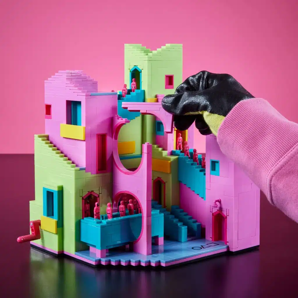 mega squid game staircase collector building set (8)