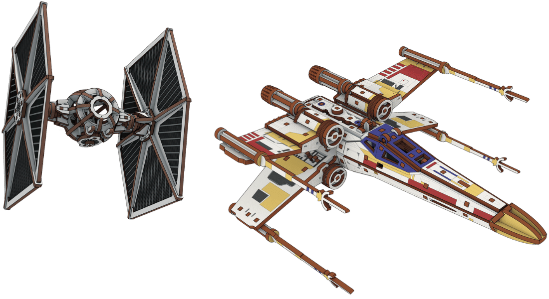 ugears star wars x wing & tie fighter